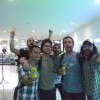 Junto com a banda The Hall Effect, no hotel Paraiso, em Girardot, na Colômbia